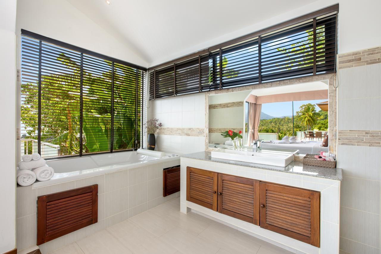 Sunny Banks - Modern Sea View 4 Bed Pool Villa Maret Exterior foto