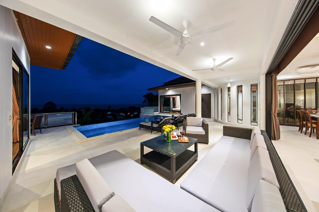 Sunny Banks - Modern Sea View 4 Bed Pool Villa Maret Exterior foto
